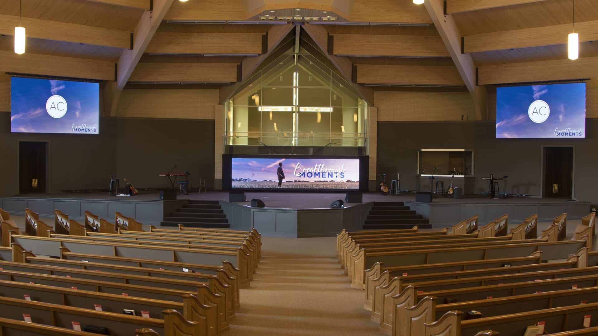 Neoti LED Video walls at Apostolic Church in Barberton Ohio