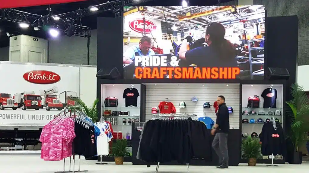 Neoti LED wall for Peterbilt at Mid America Truck Show