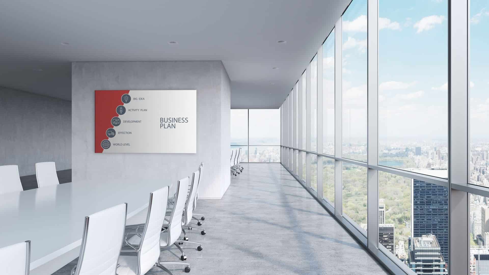 Neoti UHD LED wall in corporate boardroom