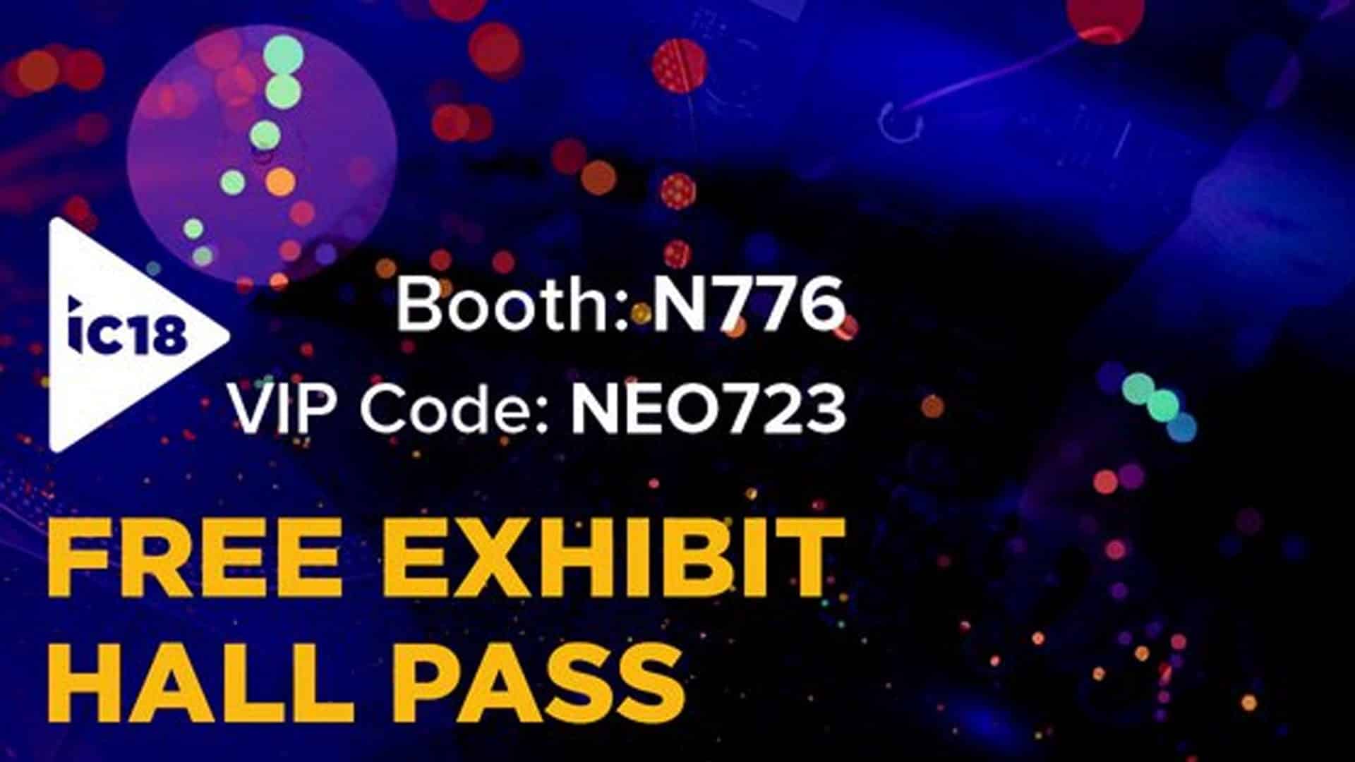 InfoComm 2018 Free Pass Booth N776 VIP Code NEO723