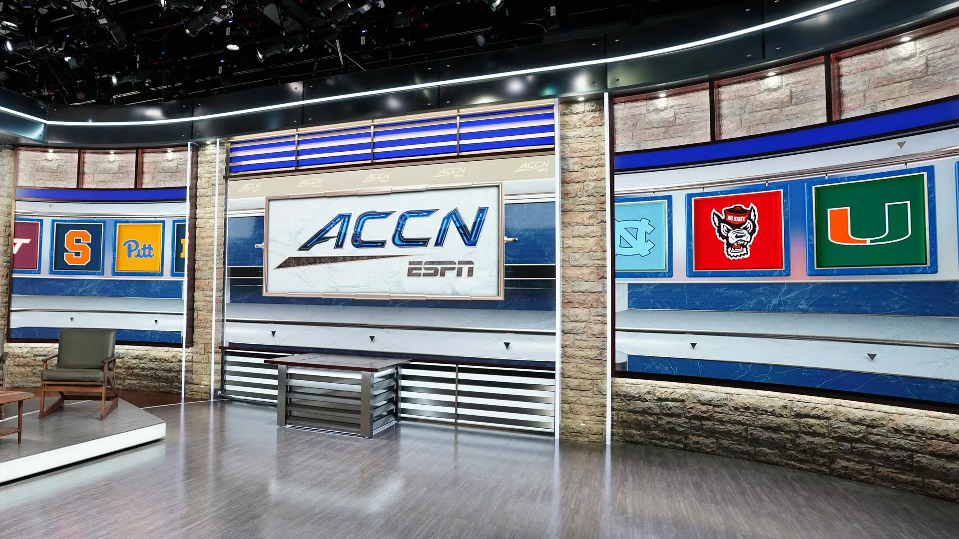 Neoti Creative Flex LED panels at ESPN's ACCN