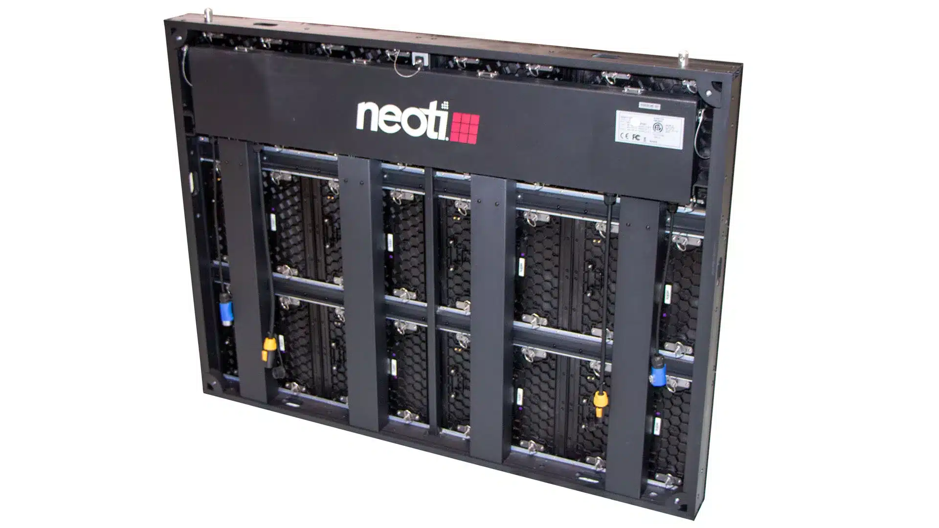 Back angle view of an ECO Series LED video display screen