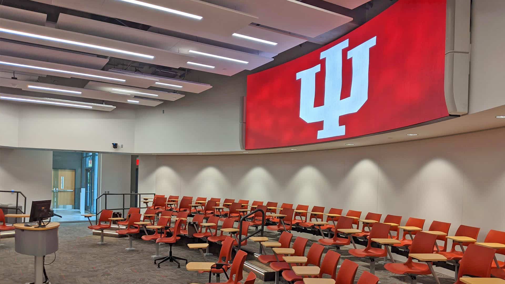 LED wall at Indiana Classroom