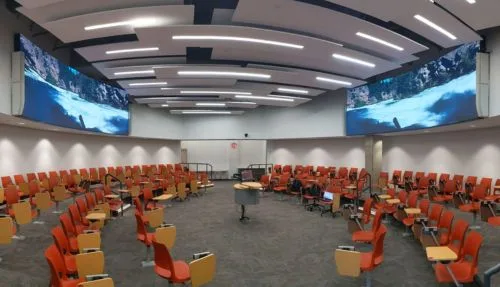 education-image screen in a stadium
