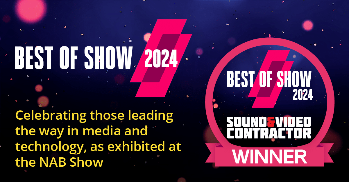 Best of Show as Nab Show Feb 2024 with Social Winner Badge