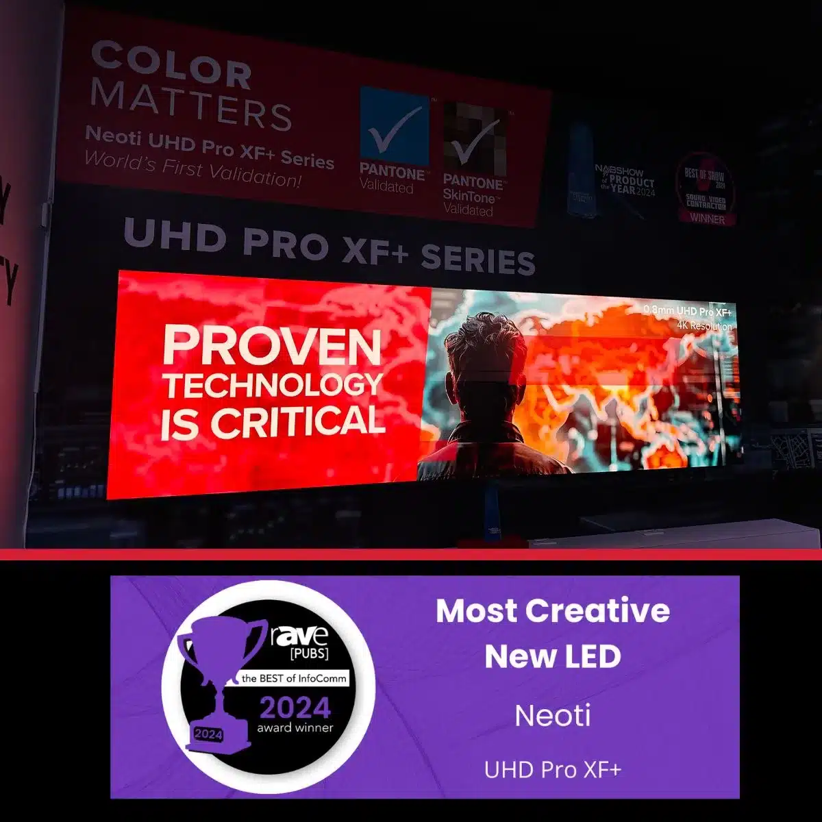 Neoti UHD Pro XF+ LED display, winner of rAVe [PUBS] 2024 